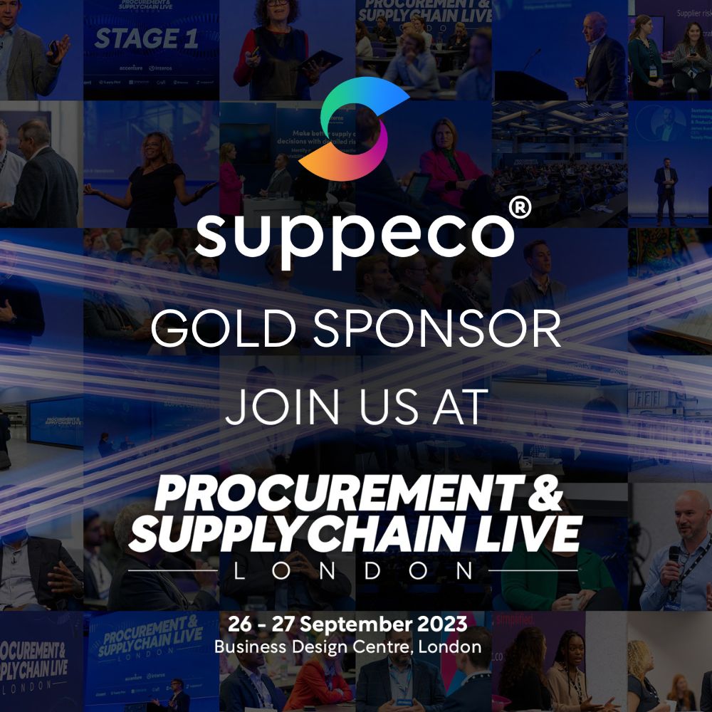 Supply chain live 2023 Suppeco Gold suppeco, procurement, supplychain, london, live 2023 SRM, social values