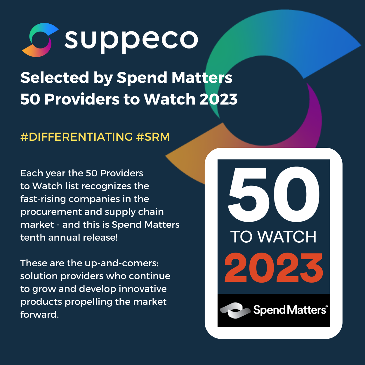 suppeco, spend matters, spendmatters, 50 providers to watch 2023, procuretech